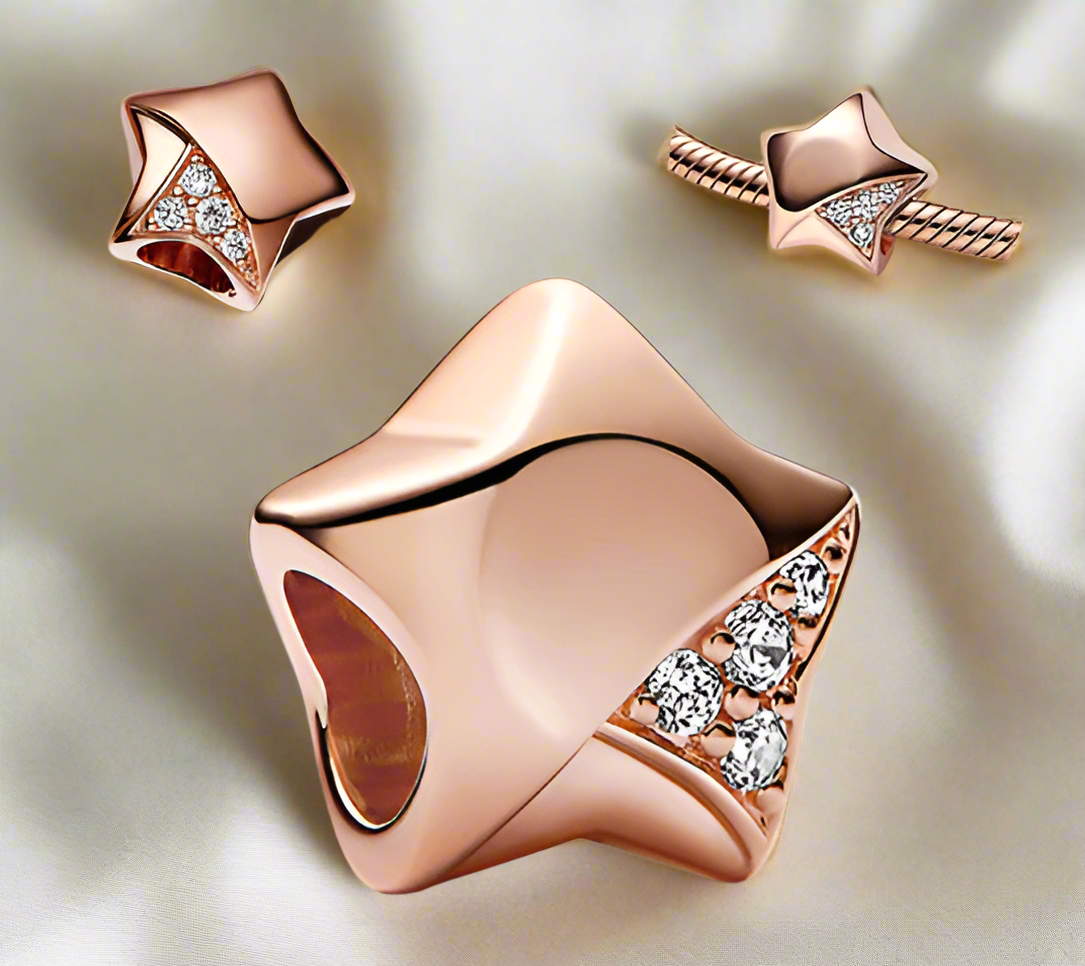 Rose Gold Star Charm