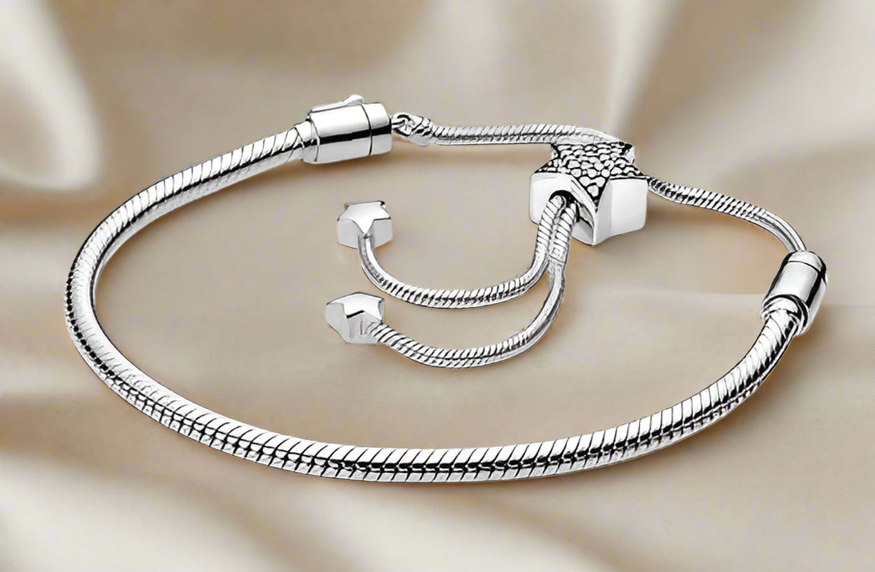 Silver Sparkling Star Slider Bracelet