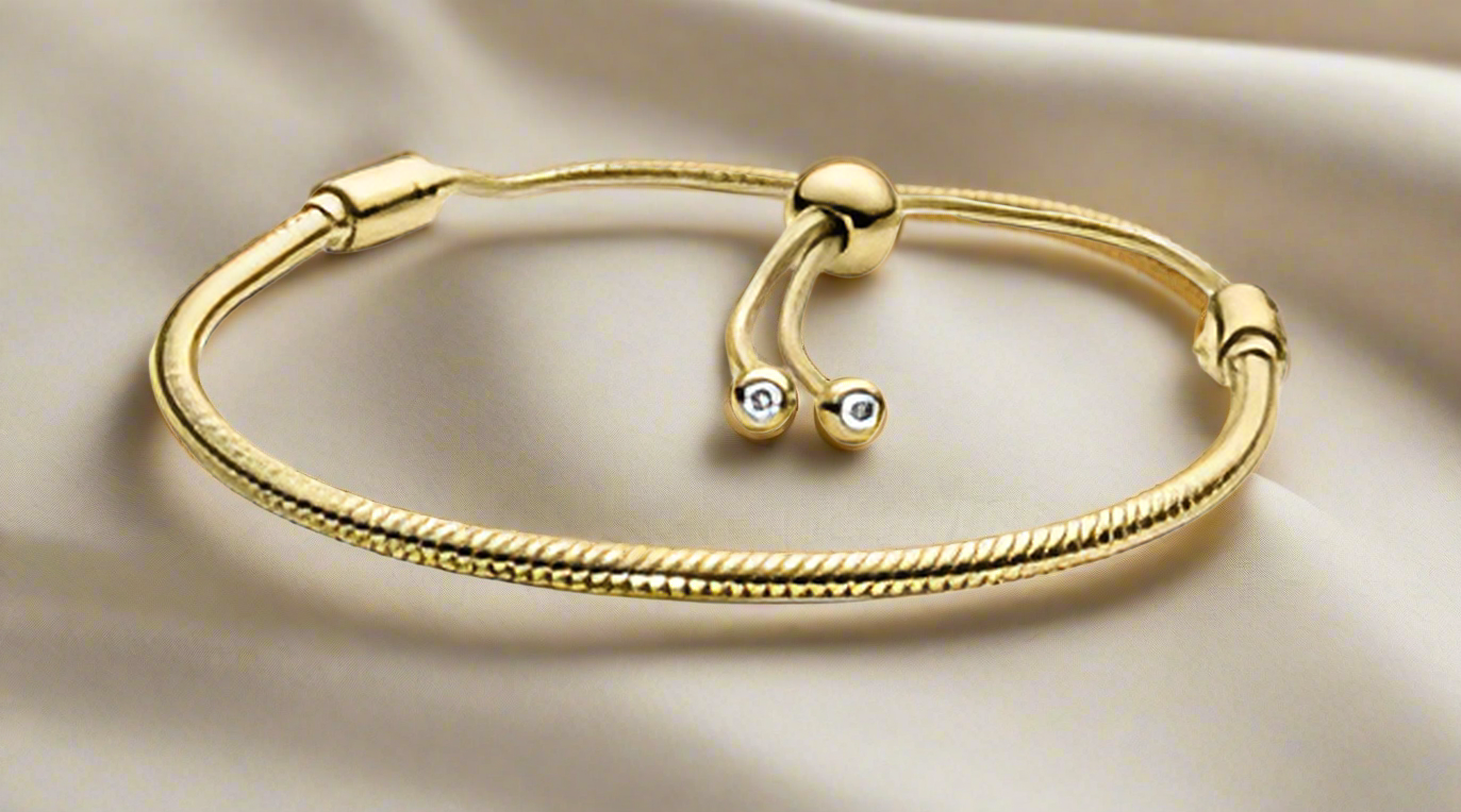 Gold Snake Chain Slider Bracelet