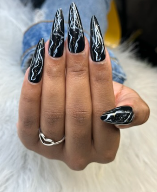 Marble Design with Gold Glitter