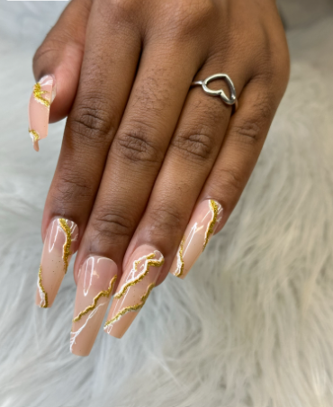 Marble with White and Gold