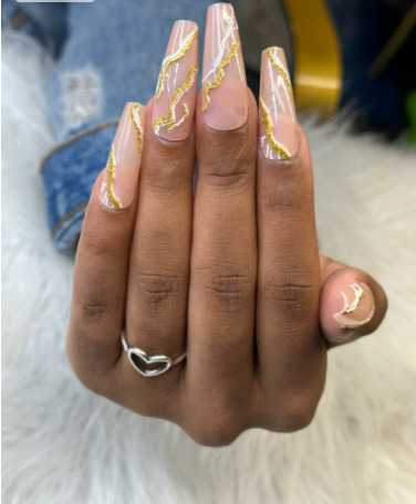 Marble with White and Gold