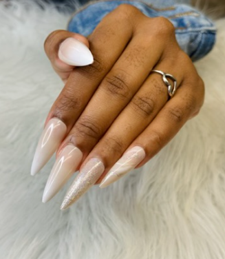 White and Nude with Gold