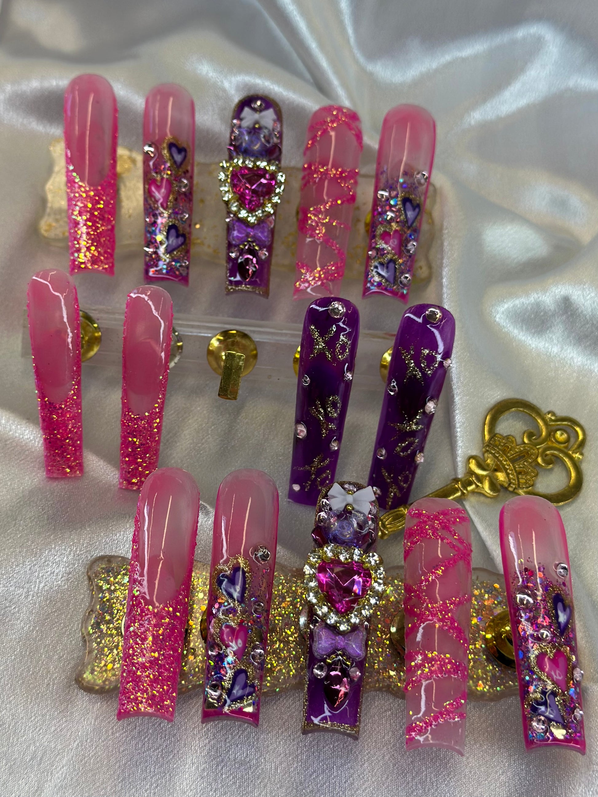 Custom handmade acrylic press on nails