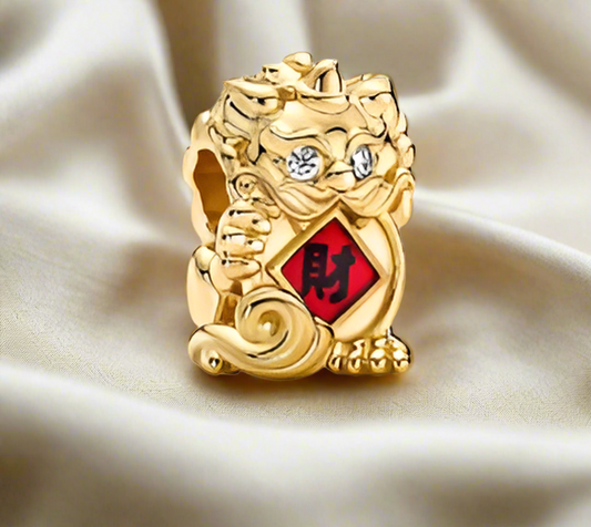 Gold Chinese Fortune Pixiu Charm