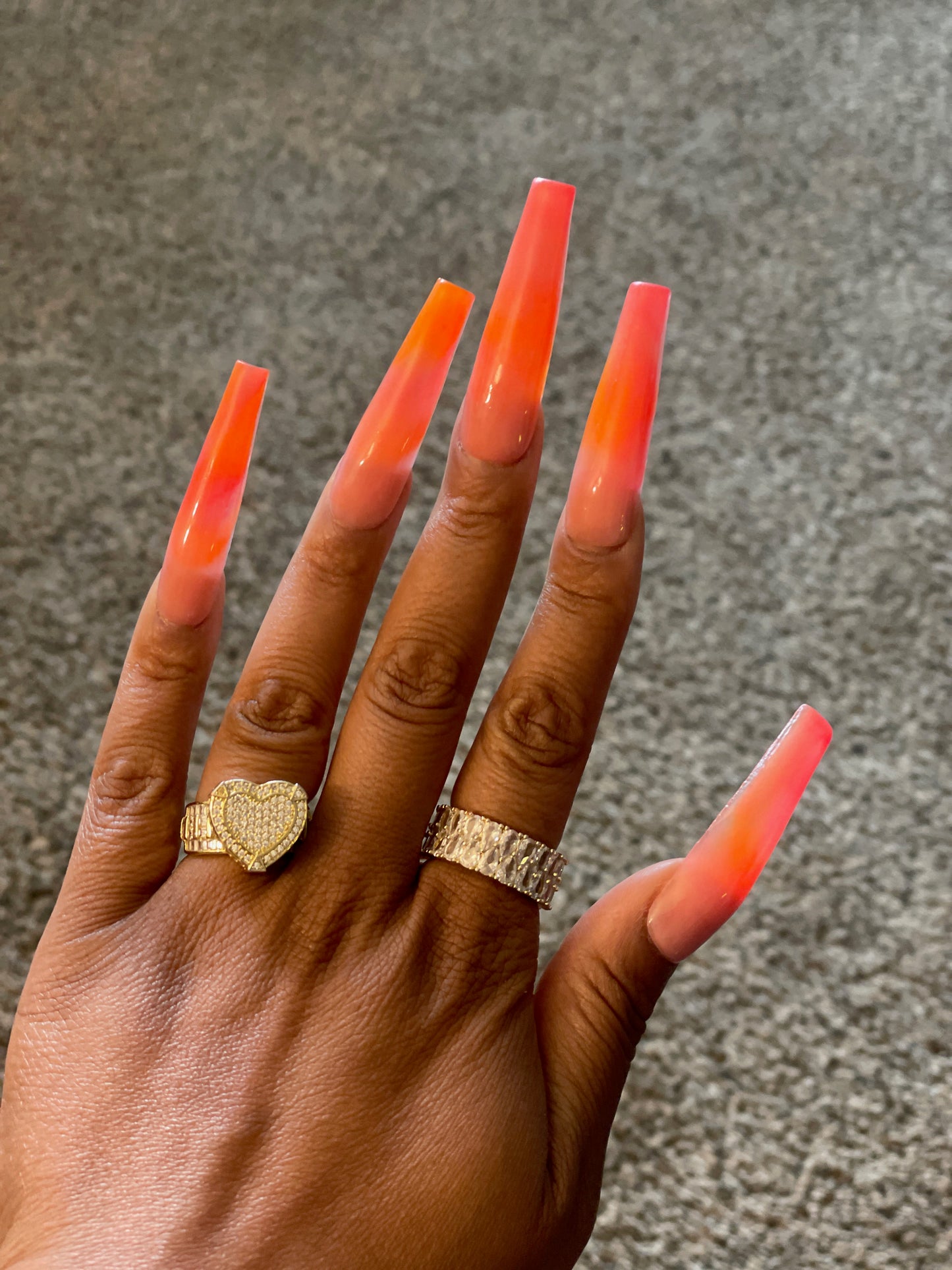 Luxury Handmade Custom Ombre Acrylic Press-On Nails | 10-Piece Set