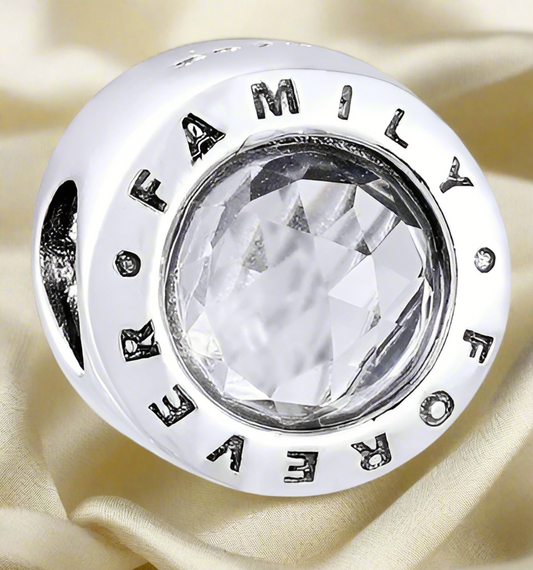 Silver Family Forever Charm