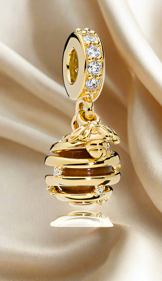 Gold Honey Nest Dangle Charm