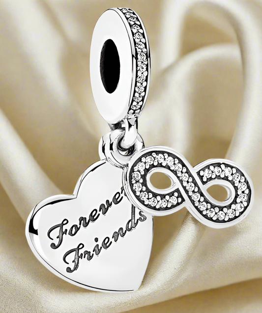 Silver Forever Friends Infinity Charm