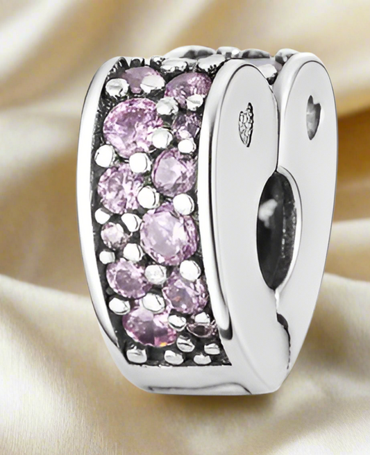 Silver Sparkling Heart Clip
