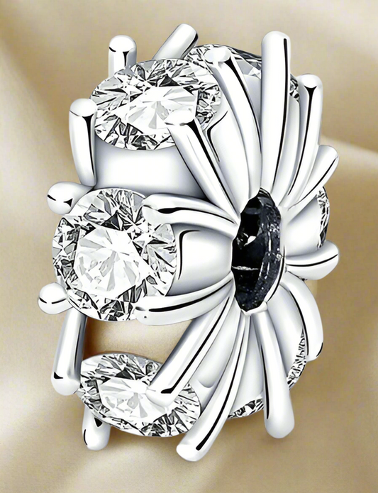 Silver Sparkling Spacer Charm