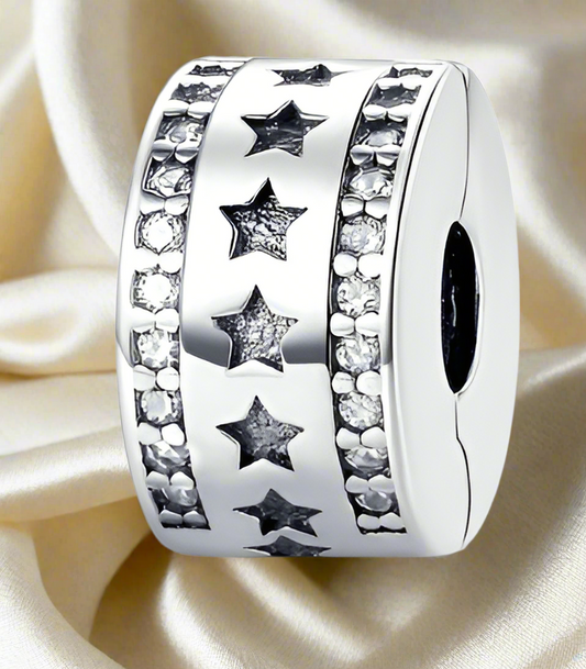Silver Star Clip Charm