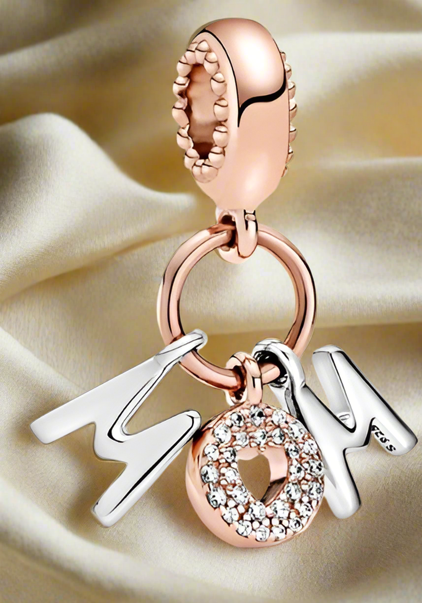 Two-tone Mom Dangle Charm