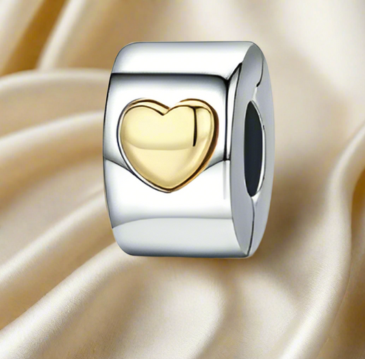 Two-tone Heart Clip