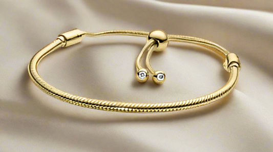 Gold Snake Chain Slider Bracelet