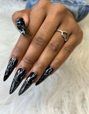 Marble Design with Gold Glitter