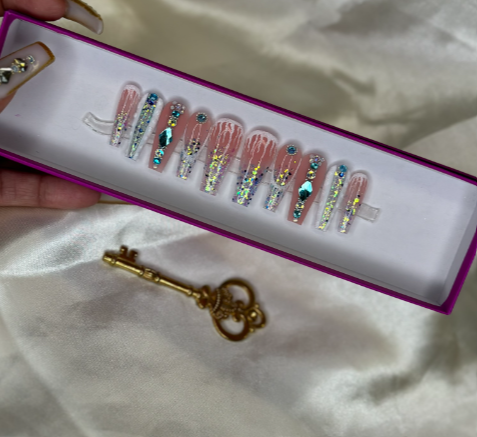 Luxury Festive Handmade Custom Acrylic Press-On Nails | 10-Piece Seasonal Set