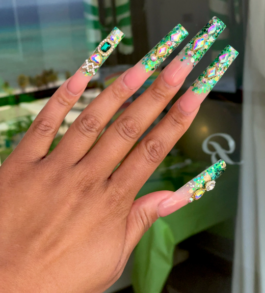 Luxury Handmade Freestyle Acrylic Press-On Nails | 10-Piece Set
