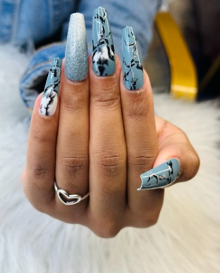 Marble Grey, Black,& White Design