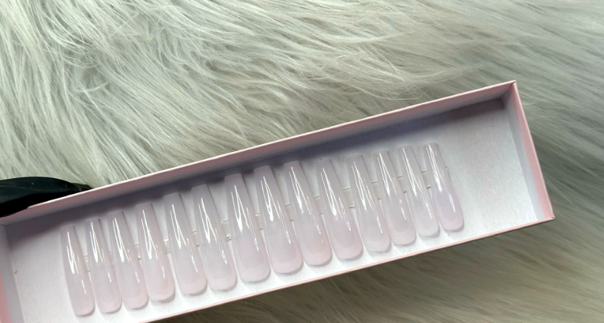Luxury Handmade Custom Acrylic Press-On Nails | 10-Piece Solid Color Set